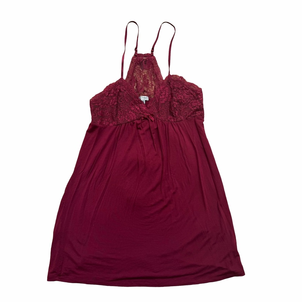 PJ Salvage Lace Racerback Jersey Chemise Dress